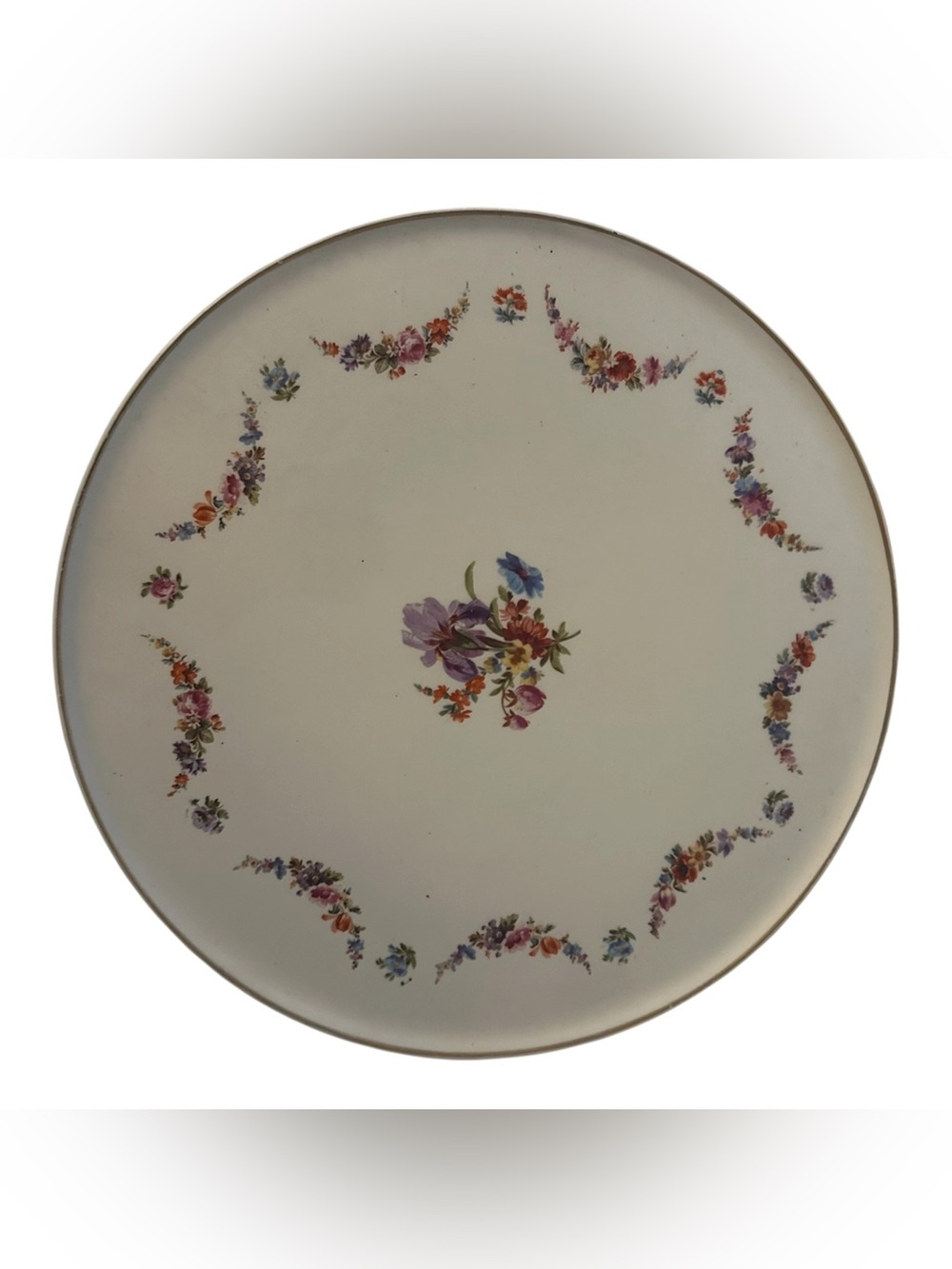 Vintage Erphila Germany Floral Cake Plate Server Set Ebeling & Reuss
